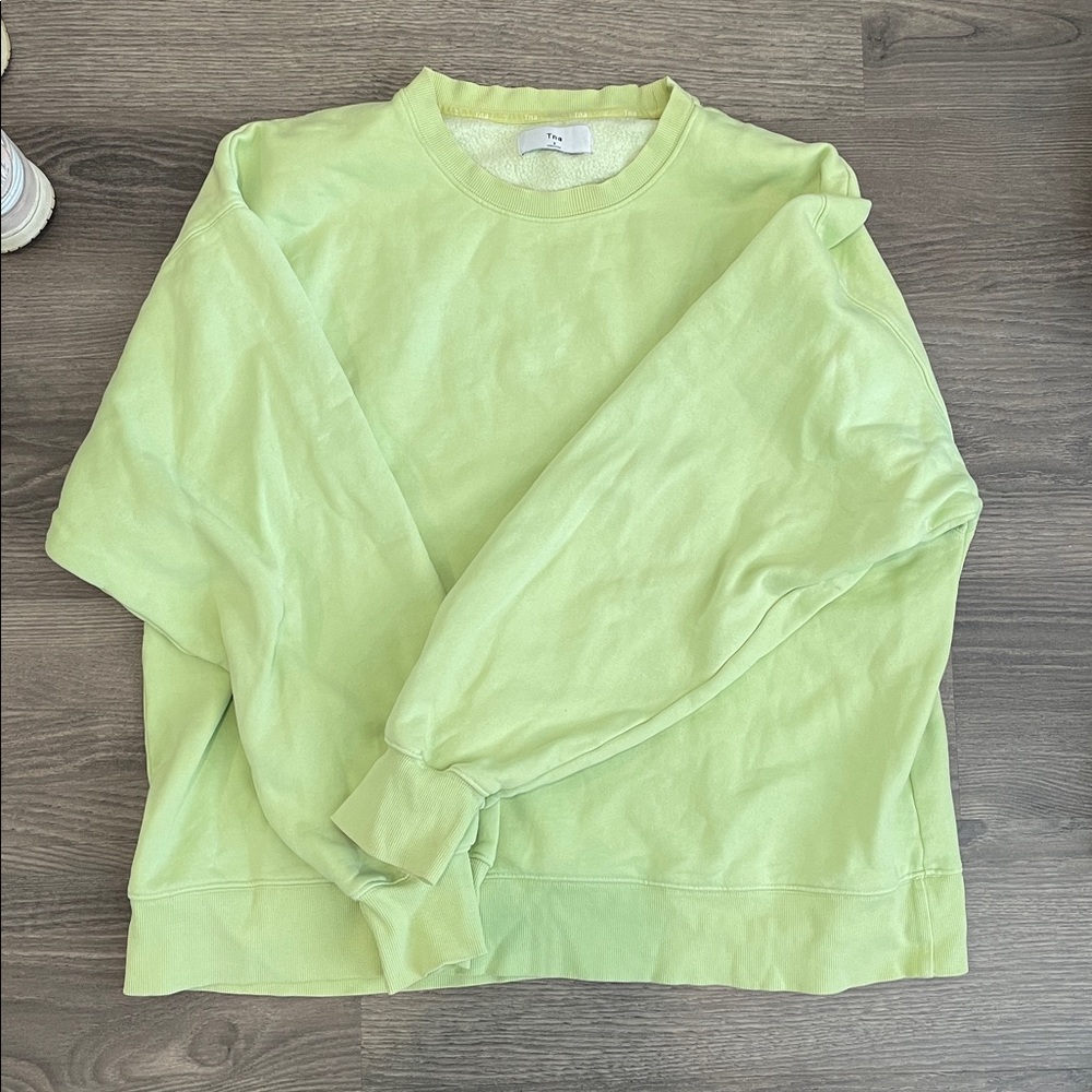 TNA Pastel Green Fleece-Lined Sweatshirt
